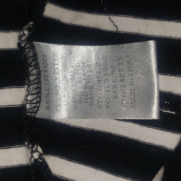 Umgee Black White Stripes Floral Lace Trim Scoopneck Pockets Mini Shift Dress M - Picture 16 of 16